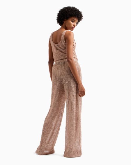 Armani Pantalones Playeros De Lúrex Jaspeado