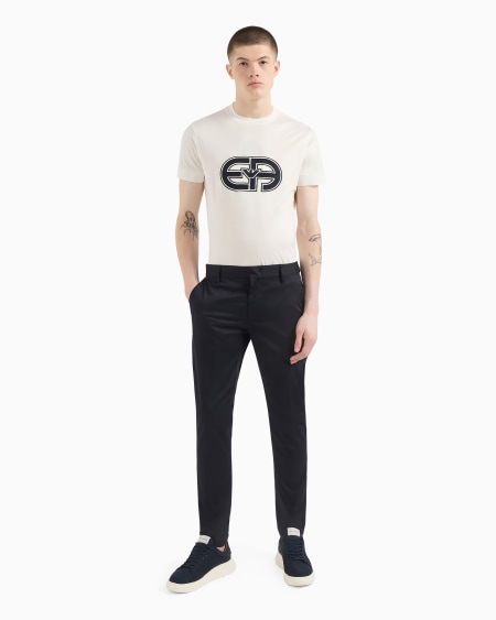 Armani Pantalones Tipo Chinos De Algodón Elástico