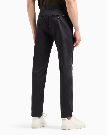 Armani Pantalones Tipo Chinos De Algodón Elástico