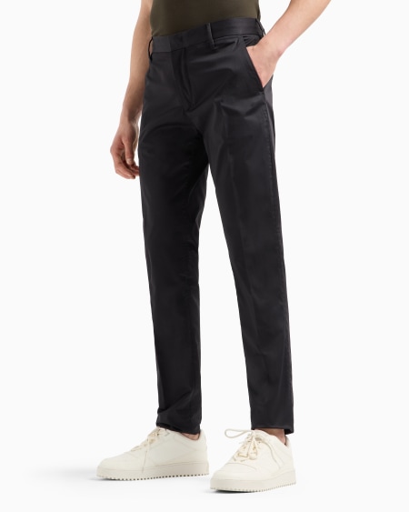 Armani Pantalones Tipo Chinos De Algodón Elástico