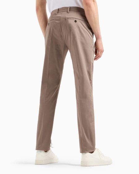 Armani Pantalones Tipo Chinos De Algodón Elástico
