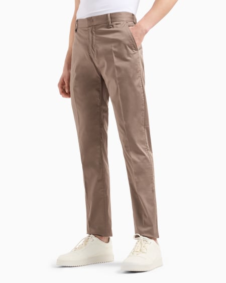 Armani Pantalones Tipo Chinos De Algodón Elástico