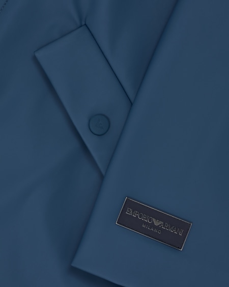 Armani Parka De Nailon Revestido Con Capucha