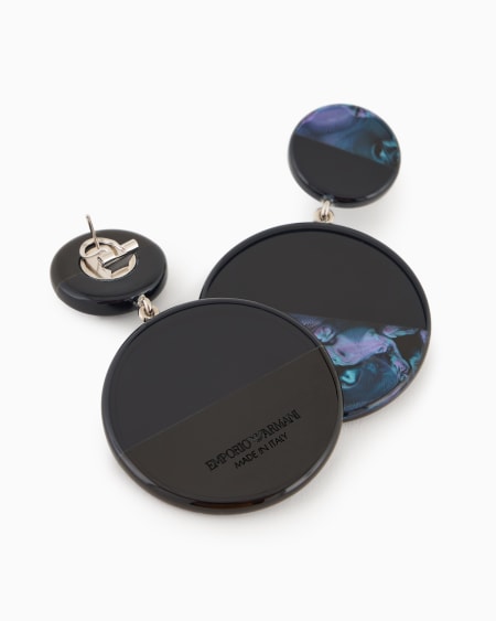 Armani Pendientes Colgantes De Aro Semimulticolor