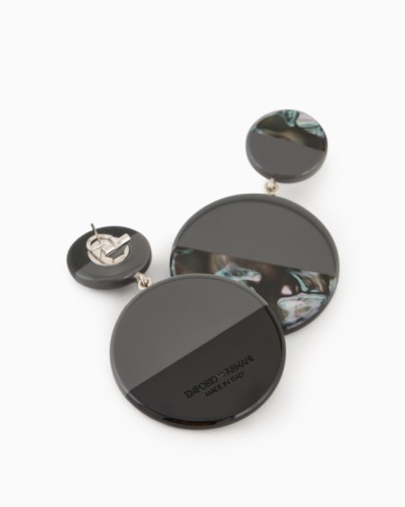 Armani Pendientes Colgantes De Aro Semimulticolor