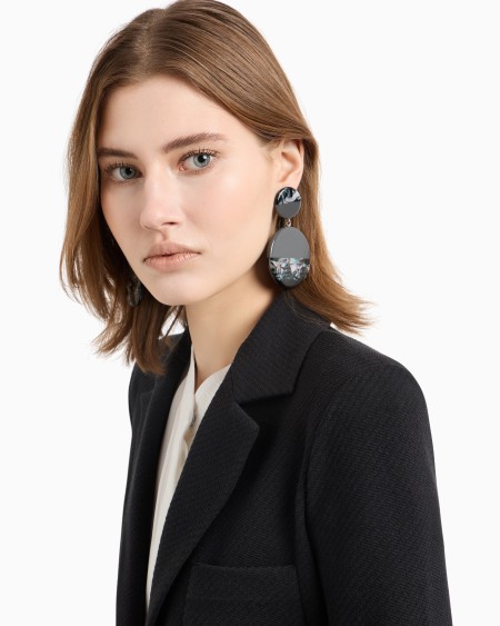 Armani Pendientes Colgantes De Aro Semimulticolor