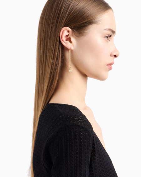 Armani Pendientes Colgantes De Latón Dorado