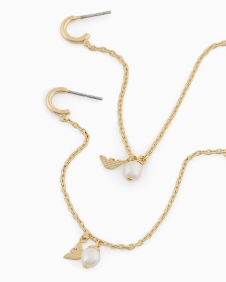 Armani Pendientes Colgantes De Latón Dorado