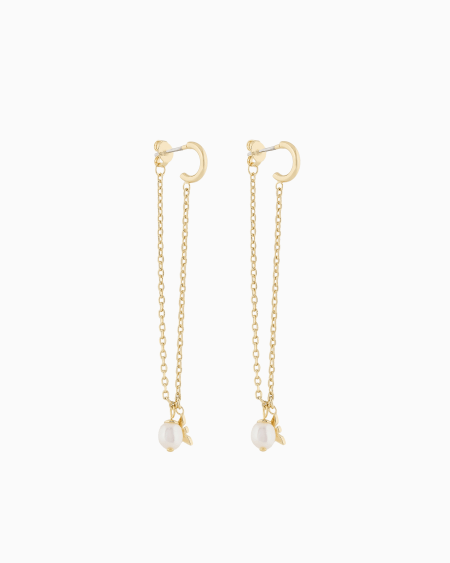 Armani Pendientes Colgantes De Latón Dorado