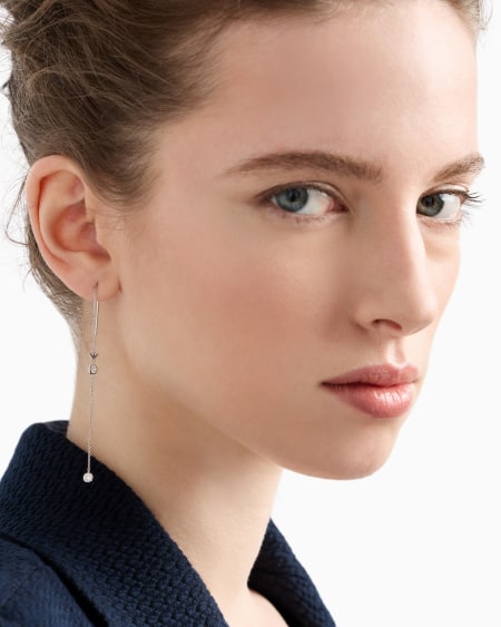 Armani Pendientes Colgantes De Plata De Ley