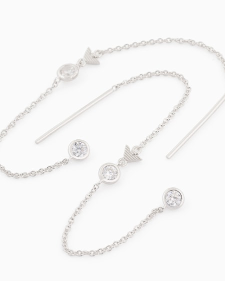 Armani Pendientes Colgantes De Plata De Ley