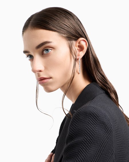 Armani Pendientes Colgantes De Plata De Ley