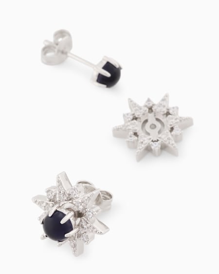 Armani Pendientes De Botón De Plata De Ley