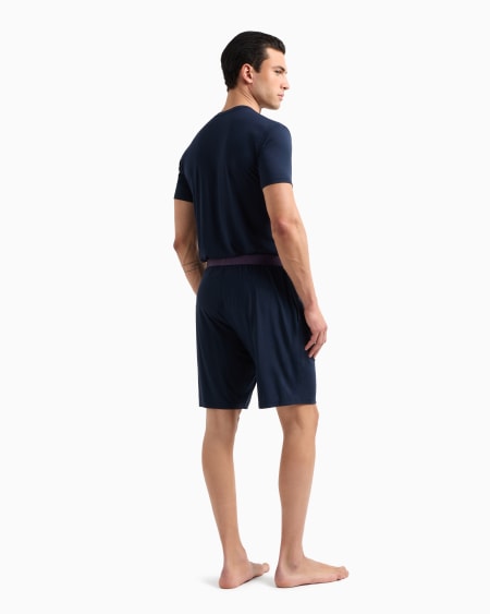 Armani Pijama Con Bermudas De Modal Suave