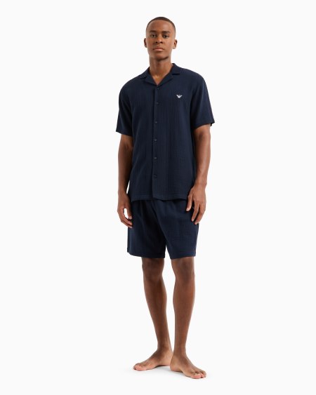 Armani Pijama Con Bermudas De Tejido Crepé