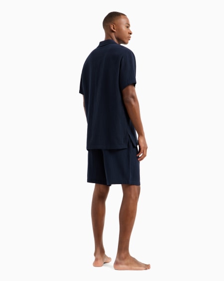 Armani Pijama Con Bermudas De Tejido Crepé