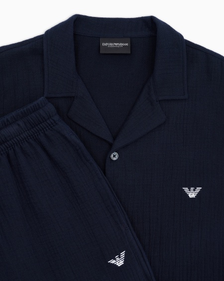 Armani Pijama Con Bermudas De Tejido Crepé