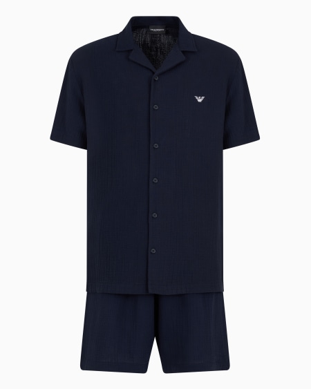Armani Pijama con bermudas de tejido crepé