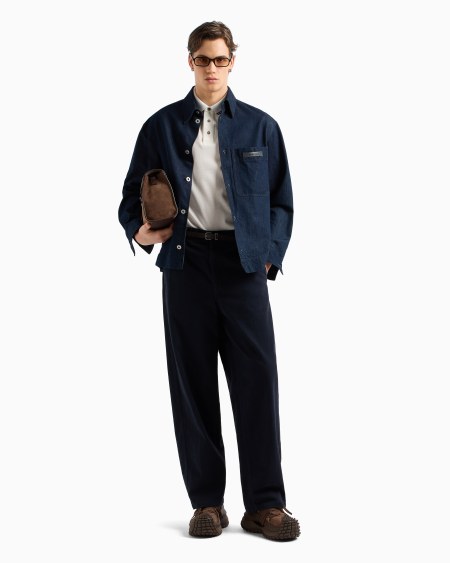 Armani Polo De Piqué Con Cuello Perfilado