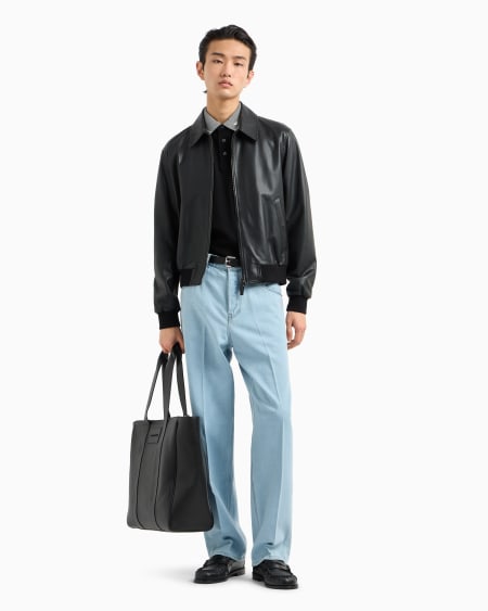 Armani Polo De Piqué Con Cuello Perfilado