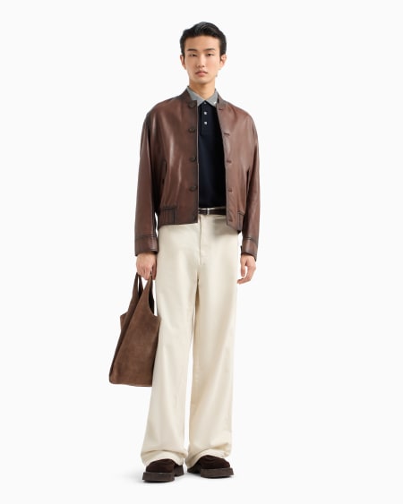 Armani Polo De Piqué Con Cuello Perfilado