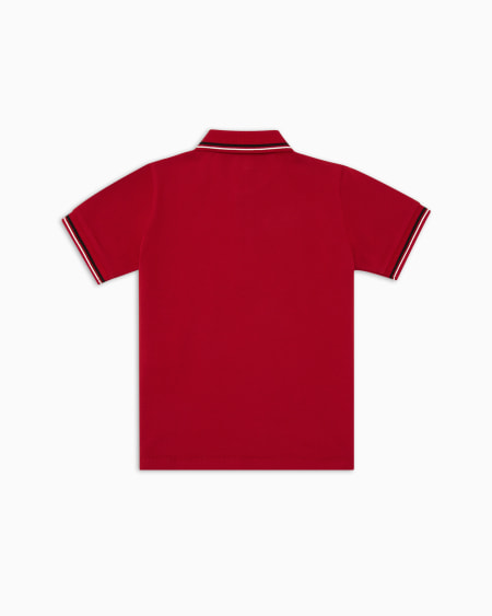 Armani Polo De Piqué Elástico Con Bordes A Rayas