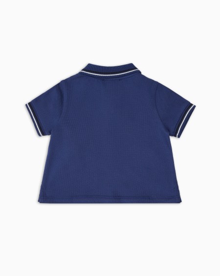 Armani Polo De Piqué Elástico Con Bordes A Rayas