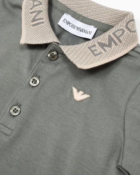 Armani Polo De Punto Con Bordado De Logotipo