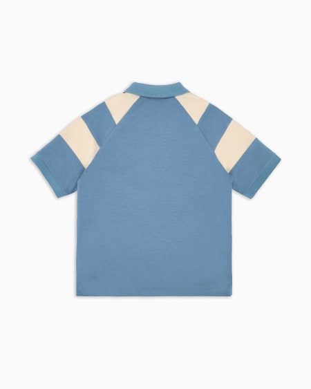 Armani Polo De Punto Con Detalle A Rayas