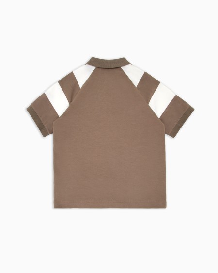 Armani Polo De Punto Con Detalle A Rayas