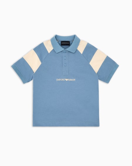 Armani Polo de punto con detalle a rayas