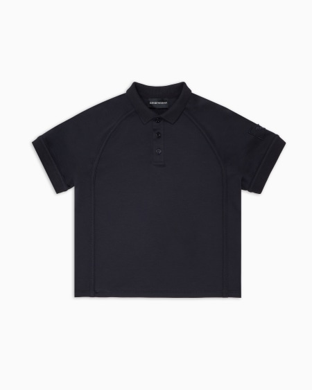 Armani Polo de punto con logotipo bordado
