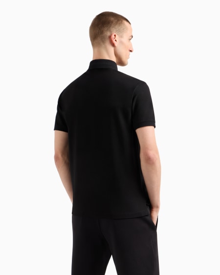 Armani Polo De Punto Con Logotipo En El Cuello