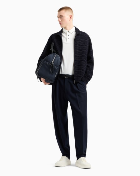 Armani Polo De Punto Con Logotipo En El Cuello