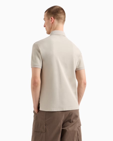 Armani Polo De Punto Con Logotipo En El Cuello