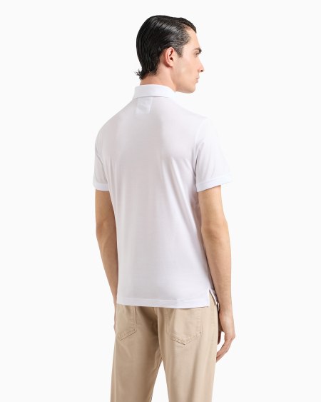Armani Polo De Punto De Mezcla De Lyocell ASV