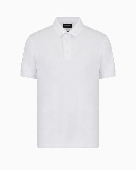 Armani Polo de punto de mezcla de lyocell ASV