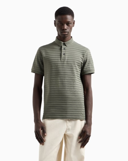 Armani Polo De Punto Jacquard