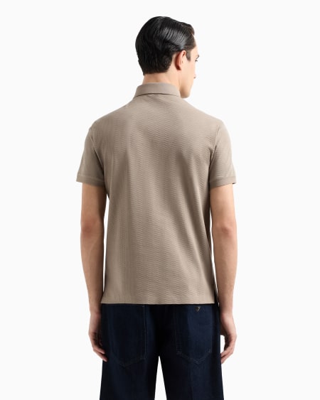 Armani Polo De Punto Jacquard