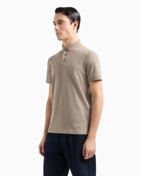 Armani Polo De Punto Jacquard