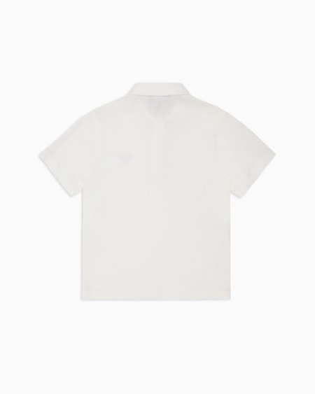 Armani Polo De Punto Pima Con Cinta Con Logotipo