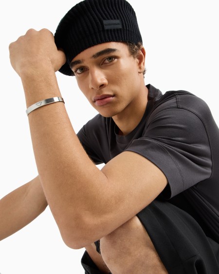 Armani Pulsera Ancha De Acero Inoxidable