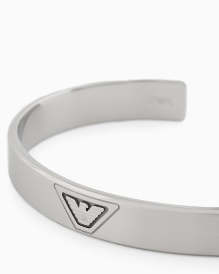 Armani Pulsera Ancha De Acero Inoxidable