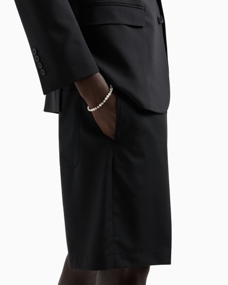 Armani Pulsera Con Cuentas De Vidrio Blanco