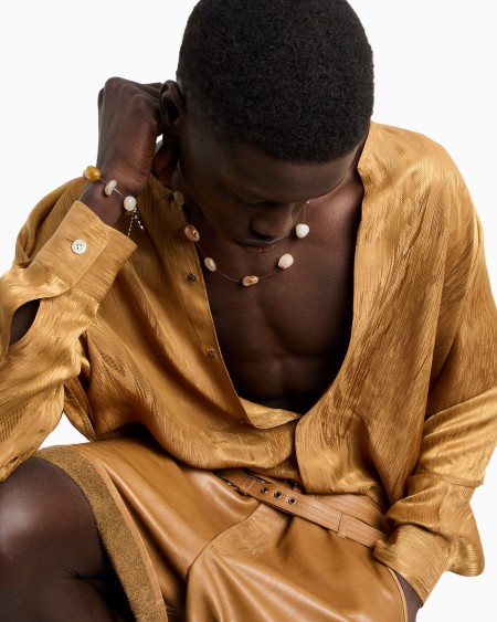 Armani Pulsera Con Piedras Semipreciosas