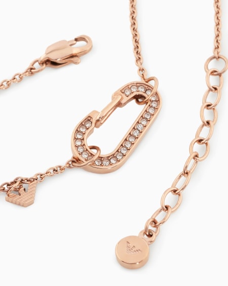 Armani Pulsera De Acero Color Oro Rosa