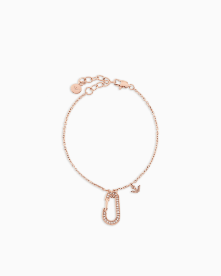 Armani Pulsera de acero color oro rosa