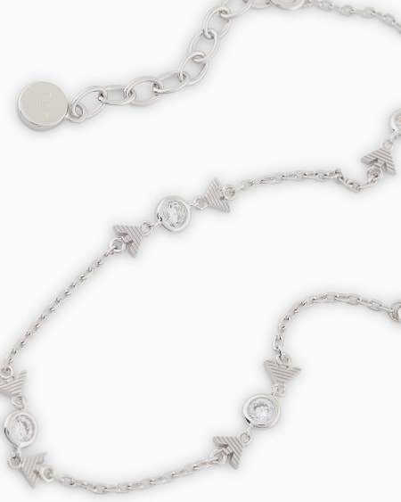 Armani Pulsera De Cadena Fina De Plata De Ley