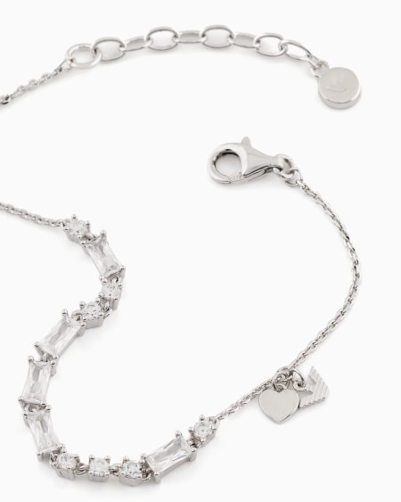 Armani Pulsera De Cadena Fina De Plata De Ley