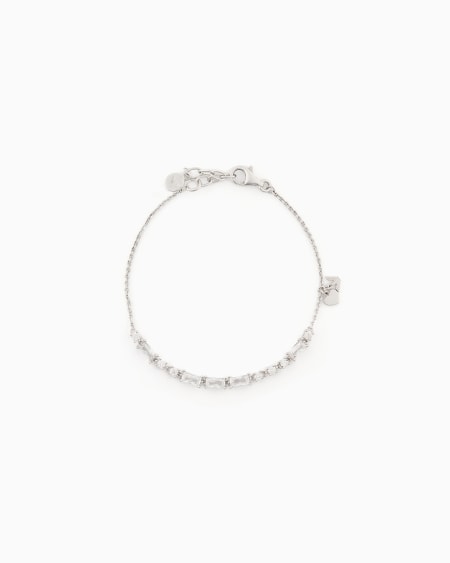 Armani Pulsera de cadena fina de plata de ley